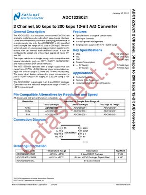 ADC122S021CIMM/NOPB datasheet  